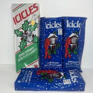 Vintage Brite Star Christmas Tree Icicles 8000 Silver strands 18” Strands Tinsel